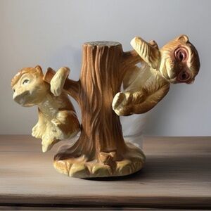 Vintage Artmark Monkeys Hanging On A Tree Salt And Pepper Shakers Japan 1960s